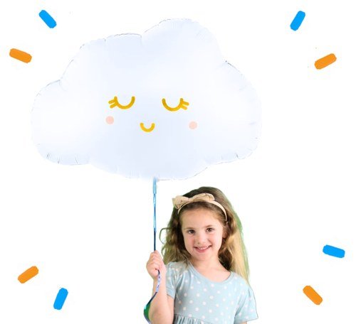 Wolk Helium Ballon - Gevuld Met Helium - 51 cm - Ballonnenshop.nl