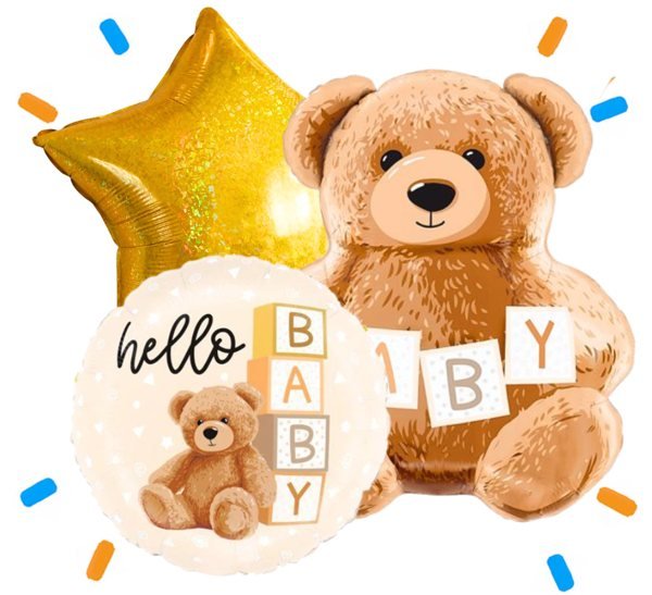 XL Hello Baby Trosje Helium Ballonnen - Gevuld Met Helium - 61 cm - Ballonnenshop.nl