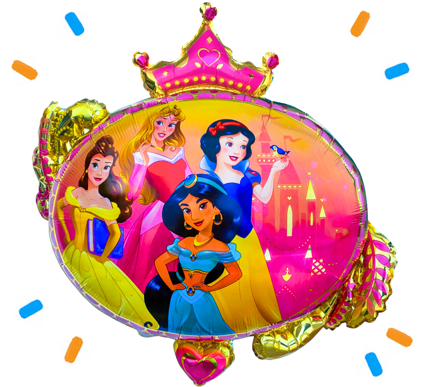 Doornroosje, Belle, Sneeuwwitje & Jasmine Disney Prinsessen Helium Ballon XXL - Gevuld Met Helium - 86 cm