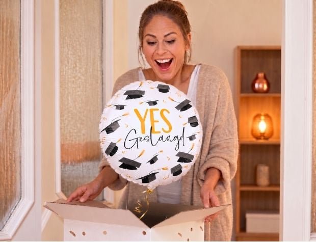 Yes Geslaagd Helium Ballon - Gevuld Met Helium - 46 cm - Ballonnenshop.nl