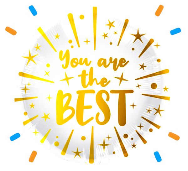 Your're The Best Helium Ballon - Gevuld Met Helium - 45 cm - Ballonnenshop.nl