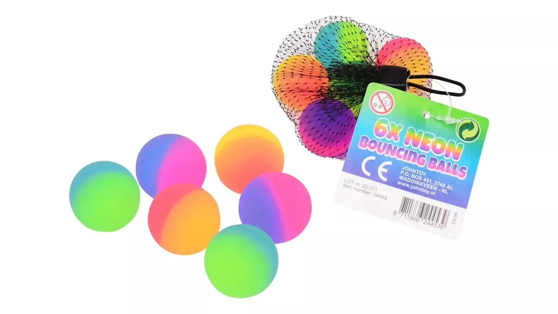 Zakje Met 6 Stuiterballen - Ballonnenshop.nl