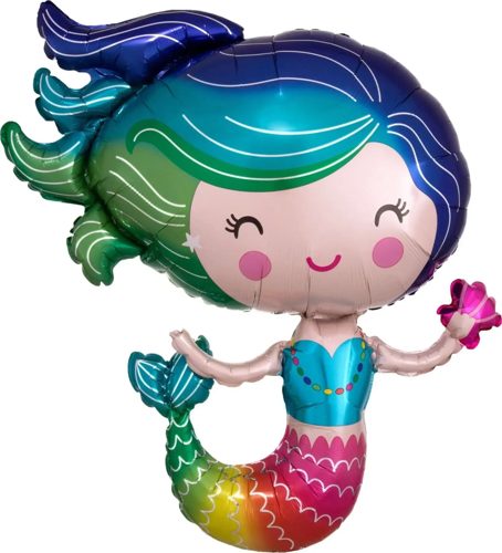 Zeemeermin Helium Ballon - Gevuld Met Helium - 76cm - Ballonnenshop.nl