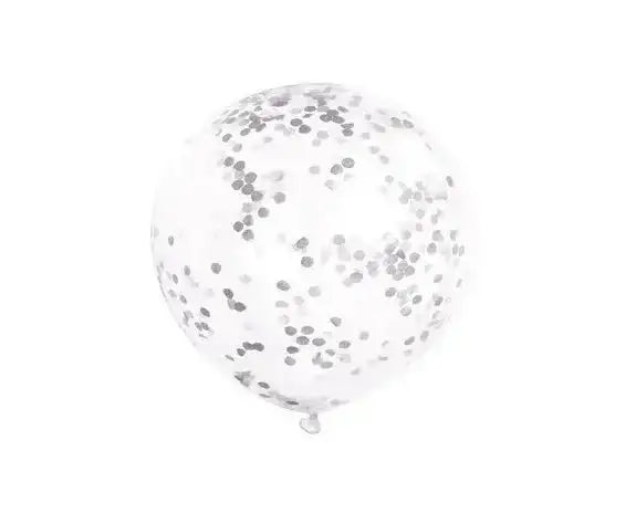 Zilveren Confetti Ballonnen - 6 stuks - 30,5 cm - Ballonnenshop.nl