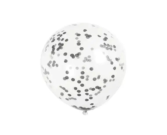 Zwarte Confetti Ballonnen - 6 stuks - 30,5 cm - Ballonnenshop.nl