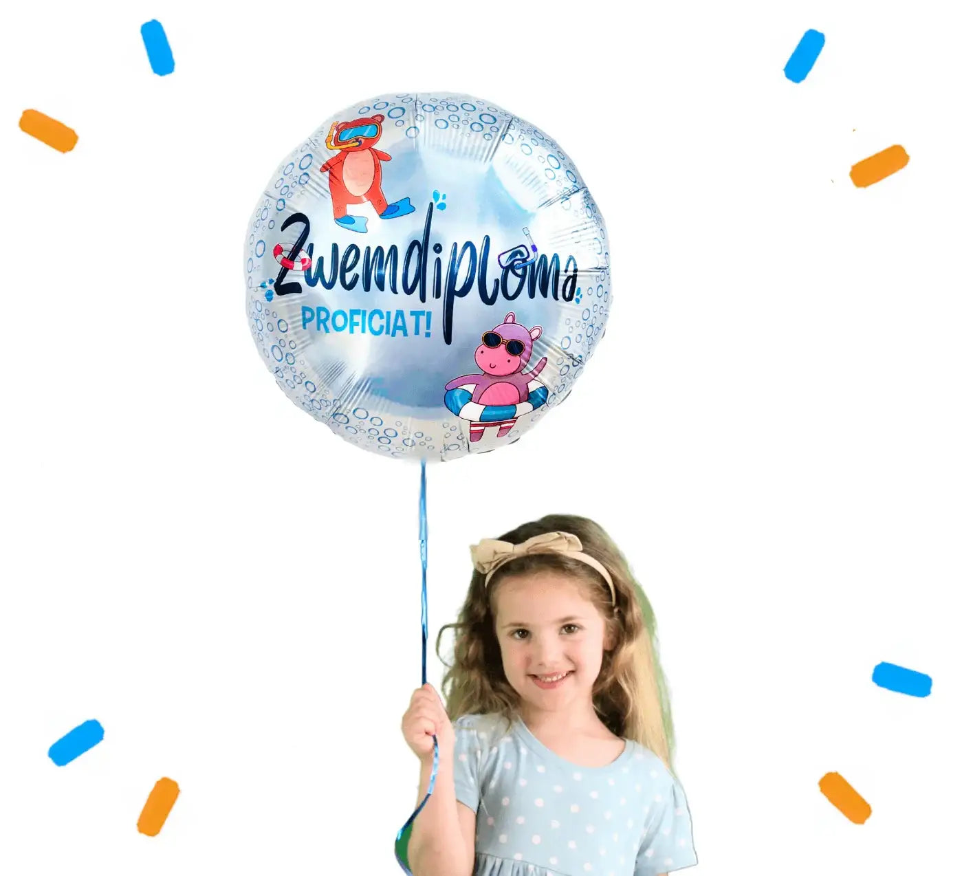 Zwemdiploma Helium Ballon - Gevuld Met Helium - 46 cm - Ballonnenshop.nl