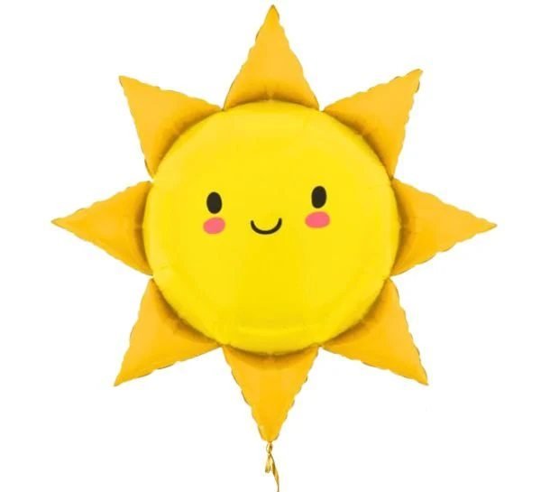 Zon ballon om iemand te laten stralen
