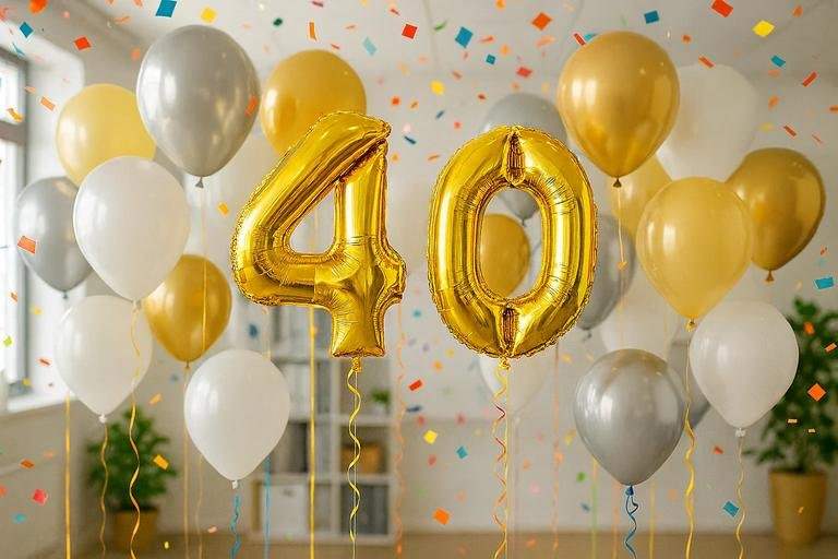 40 jarig jubileum werk vieren? Tips voor een groot feest met ballonnen - Ballonnenshop.nl