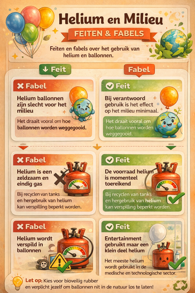 Helium en milieu: feiten en fabels - Ballonnenshop.nl