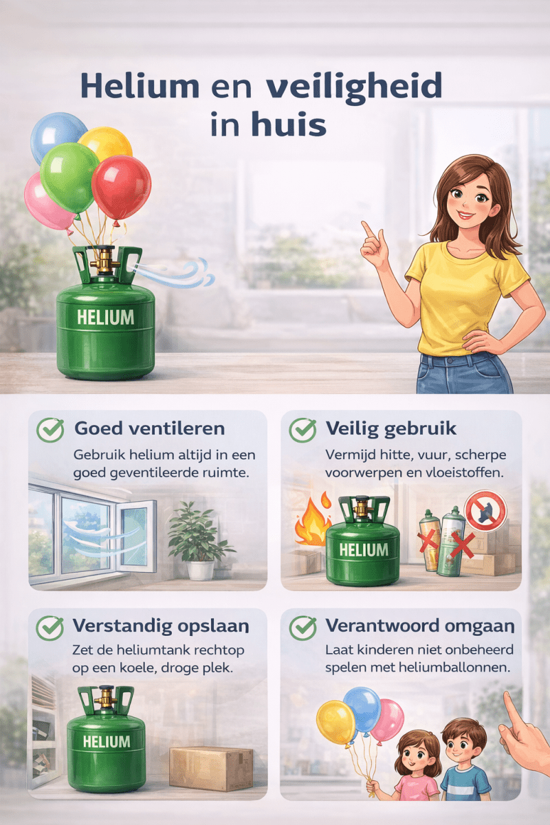 Is helium veilig om te gebruiken in huis? - Ballonnenshop.nl