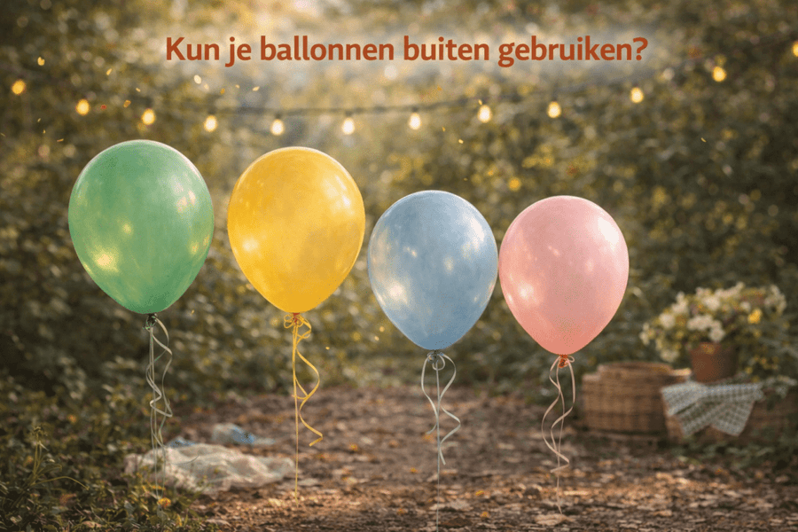 Kun je ballonnen buiten gebruiken? Plan voor zon, wind en temperatuur - Ballonnenshop.nl