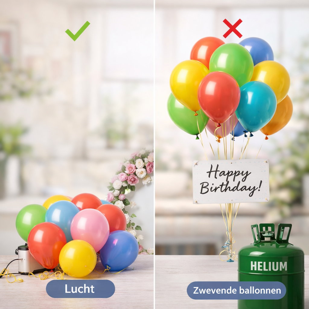 Wanneer kies je beter voor lucht in plaats van helium? - Ballonnenshop.nl