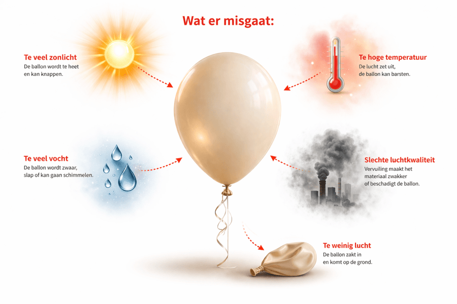 Wat gaat er vaak mis met ballonnen? 10 oorzaken en oplossingen - Ballonnenshop.nl