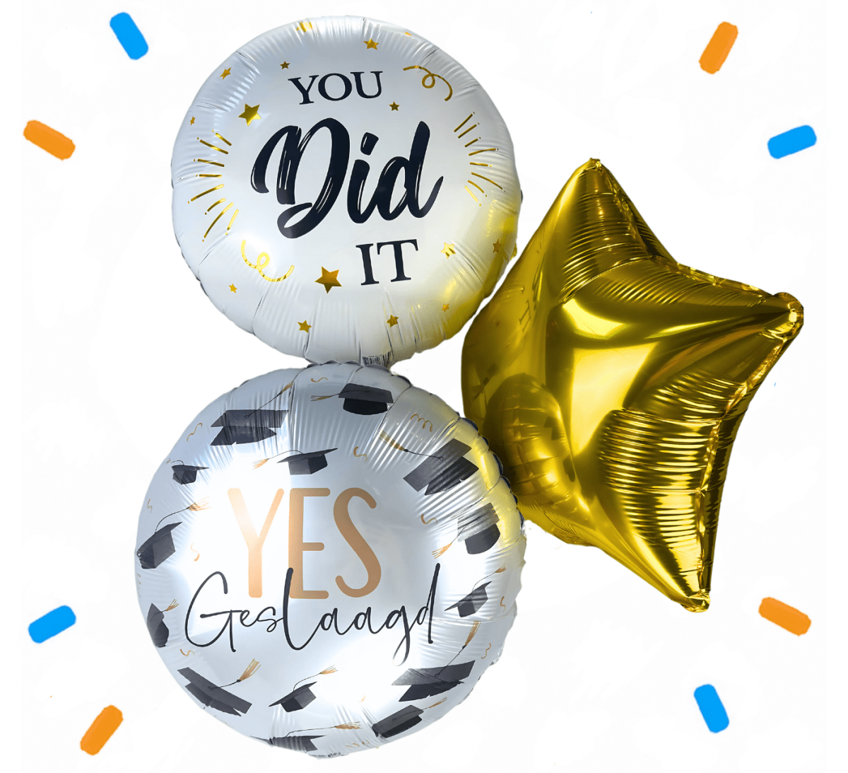 Welke ballon geef je bij een geslaagd moment? - Ballonnenshop.nl