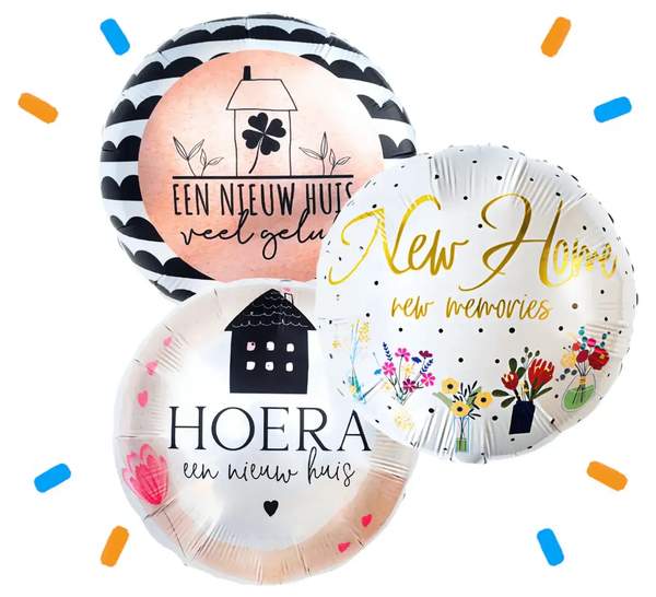 Welke ballon geef je bij een nieuw huis of welkom thuis? - Ballonnenshop.nl