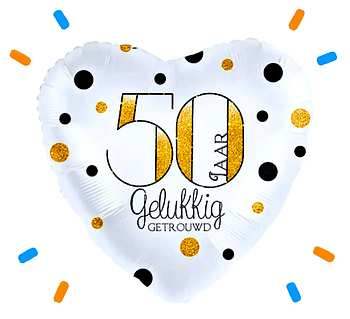 50 Jaar getrouwd ballon versturen - Ballonnenshop.nl