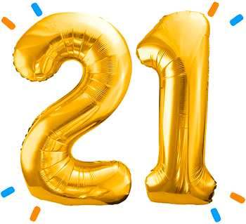 Ballon 21 jaar versturen - Ballonnenshop.nl