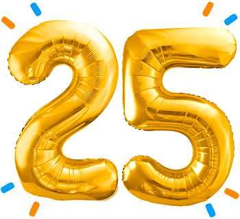 Ballon 25 jaar versturen - Ballonnenshop.nl