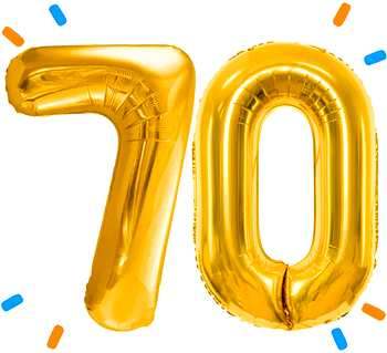 Ballon 70 jaar versturen - Ballonnenshop.nl