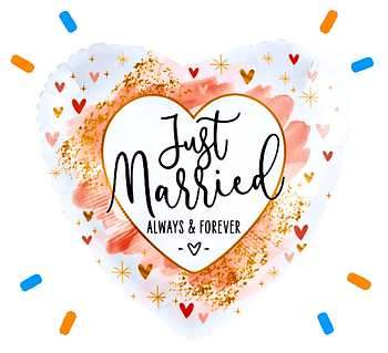 Just married ballon versturen - Ballonnenshop.nl