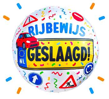 Rijbewijs geslaagd ballon versturen - Ballonnenshop.nl
