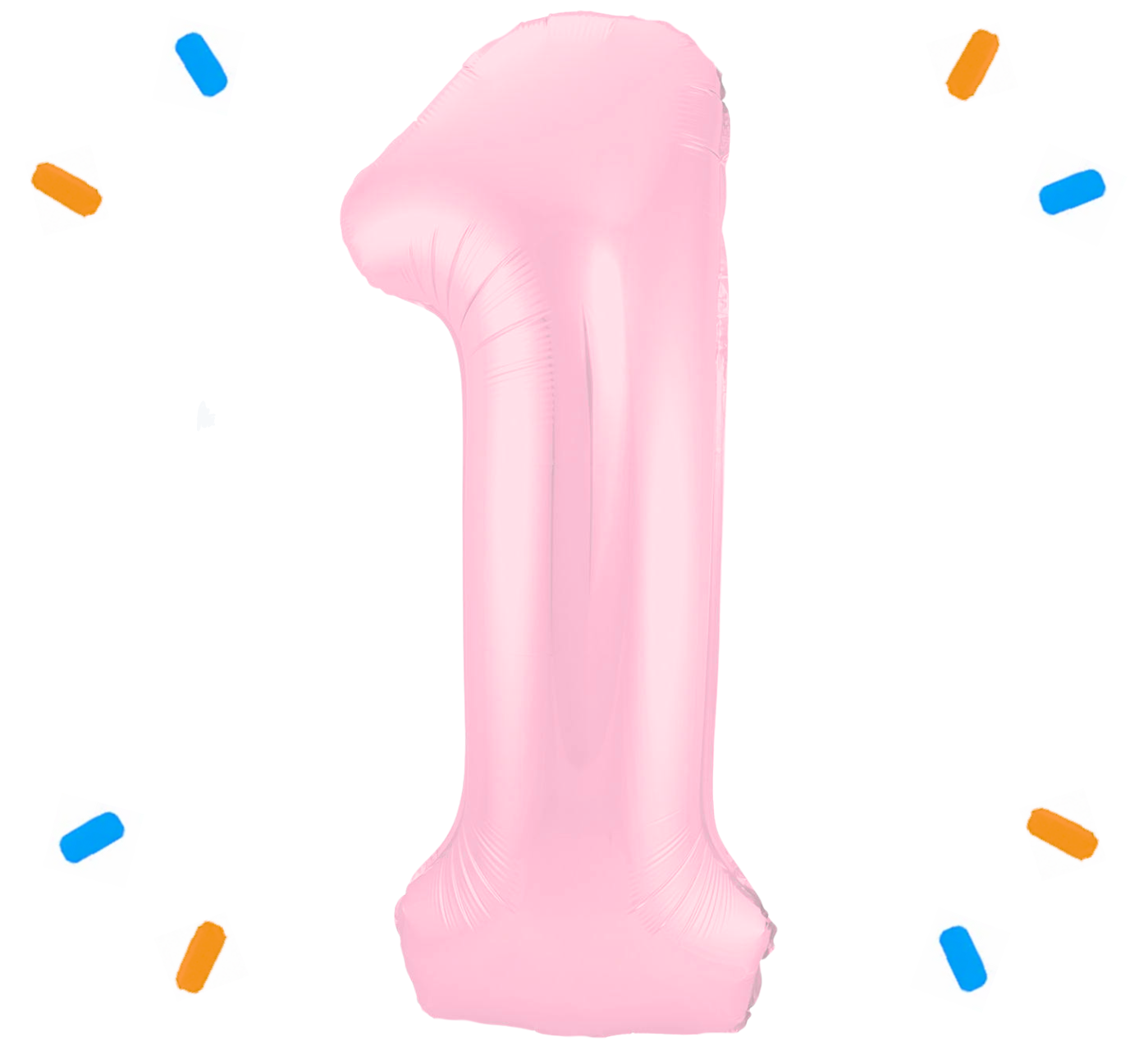 1 Jaar Cijfer Pastel Roze Helium Ballon - Gevuld Met Helium - 86 cm
