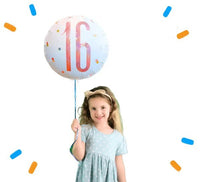 16 Jaar Helium Ballon Wit - Gevuld Met Helium - 45 cm - Ballonnenshop.nl