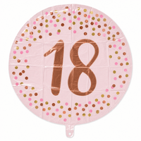18 Jaar Folie Ballon Roze - 46 cm - Ballonnenshop.nl