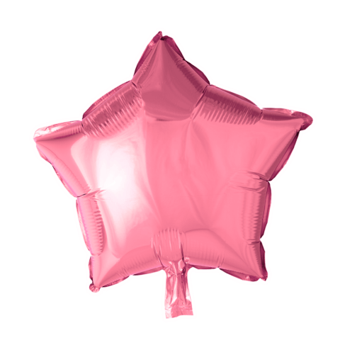 Ster Roze Helium Ballon - Gevuld Met Helium - 46 cm
