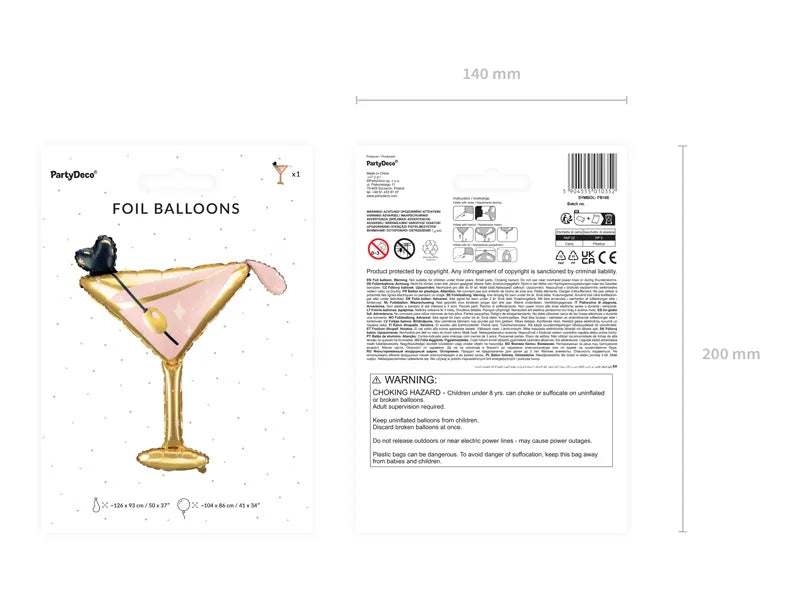 Cocktailglas Helium Ballon 126 cm