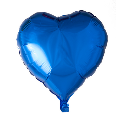 Helium Ballon Hart - Blauw - 46 cm