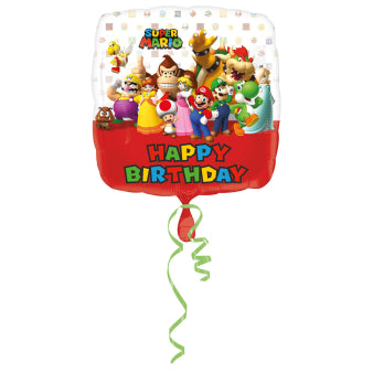 Mario Happy Birthday Helium Ballon - 43 cm