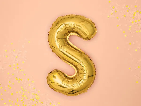 Letter Ballon S Goud - 35 cm