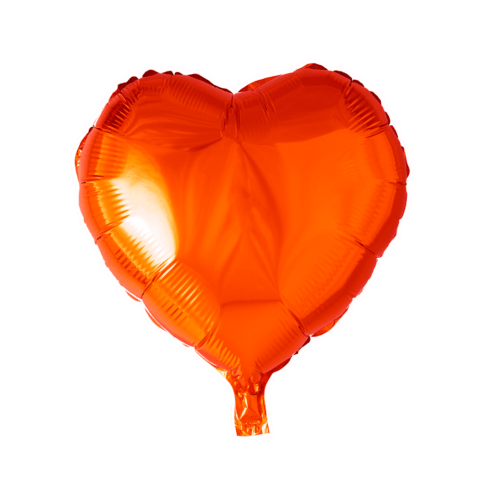 Helium Ballon Hart - Oranje - 46 cm