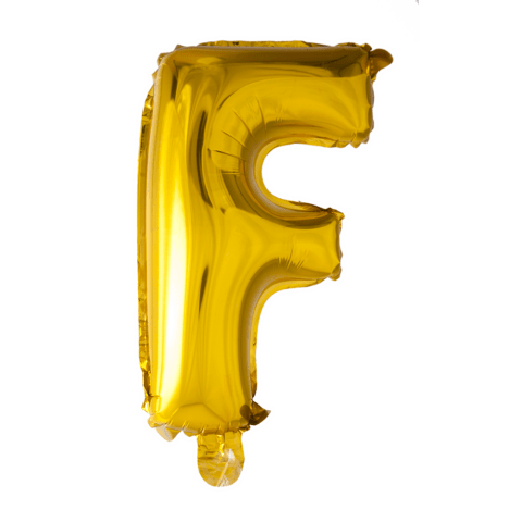 Letter Ballon F - Goud - 41 cm