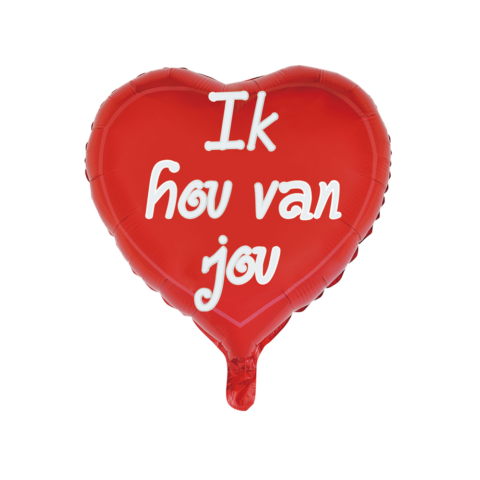 Hartjes Ballon - Ik Hou Van Jou - 46 cm
