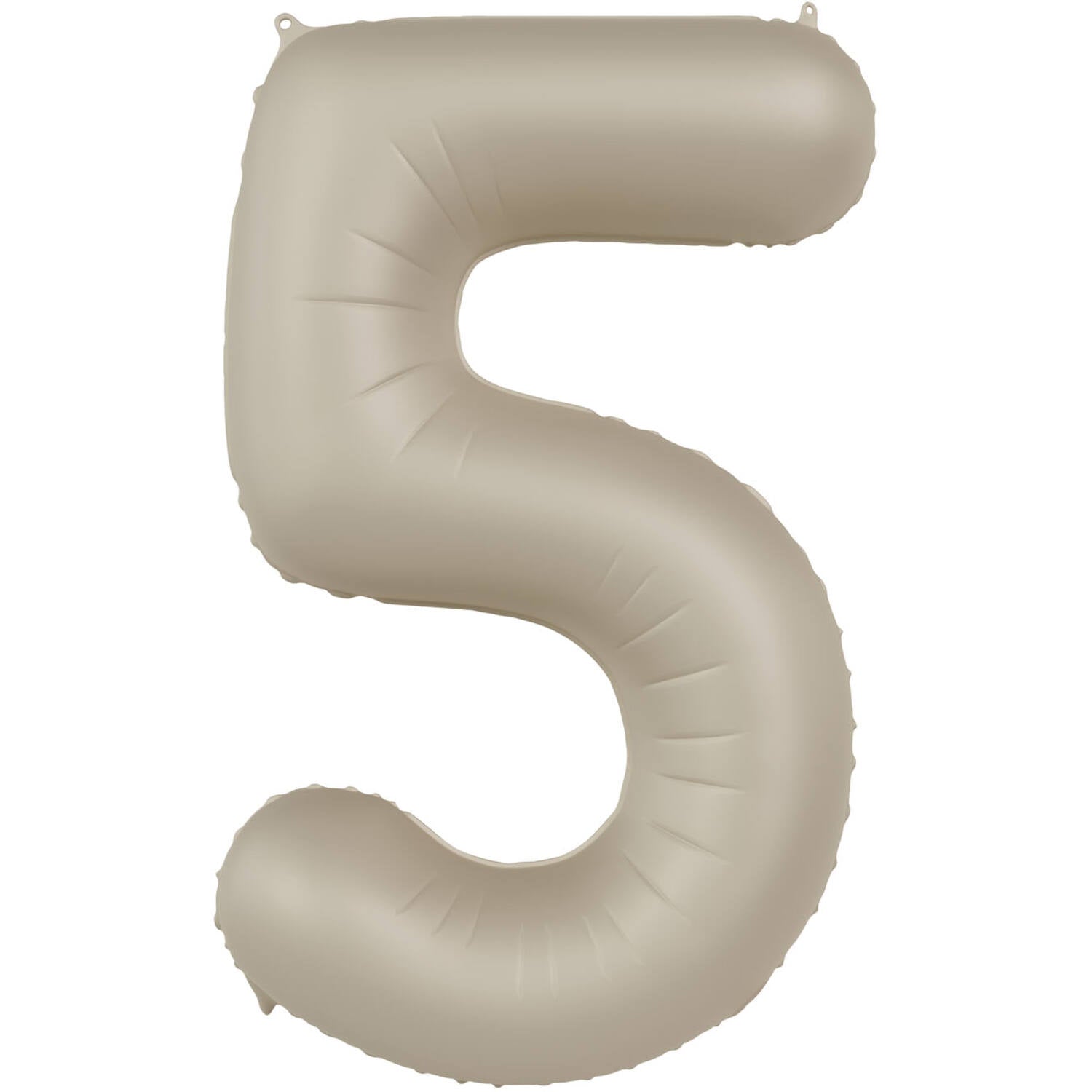 Cijfer Ballon 5 - Creamy Latte - Matt - 86 cm