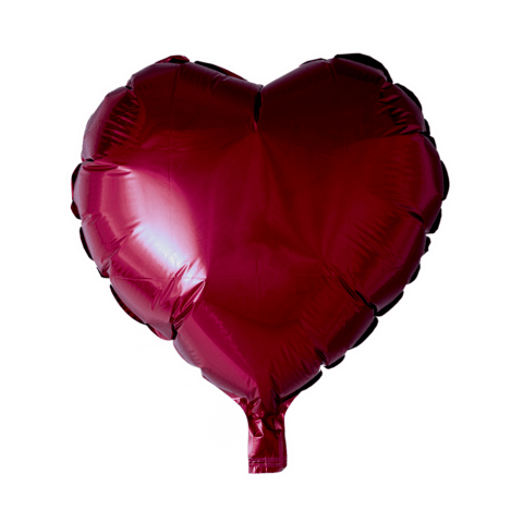 Helium Ballon Hart - Bordeauxrood - 46 cm