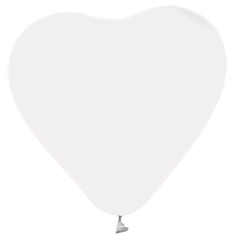Witte Hartjes Ballonnen - 6 stuks - 30 cm