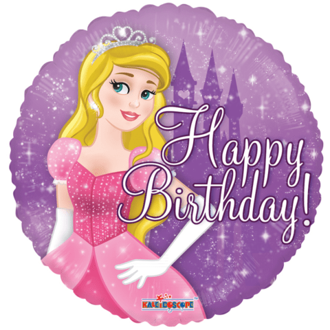 Happy Birthday Prinses Helium Ballon - Gevuld Met Helium - 45 cm