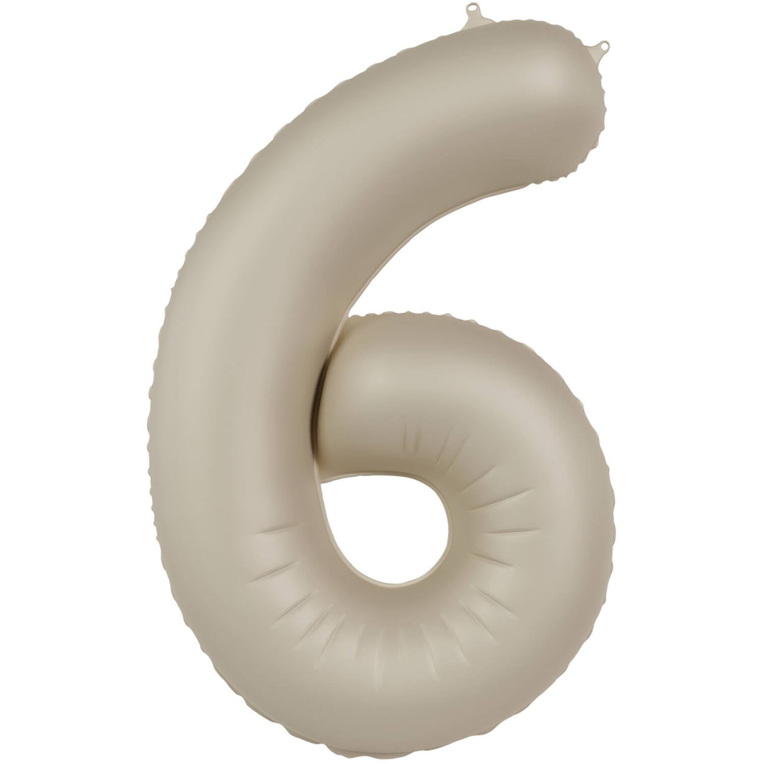 Cijfer Ballon 6 - Creamy Latte - Matt - 86 cm
