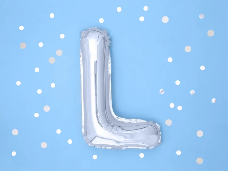 Letter Ballon L Zilver - 35 cm