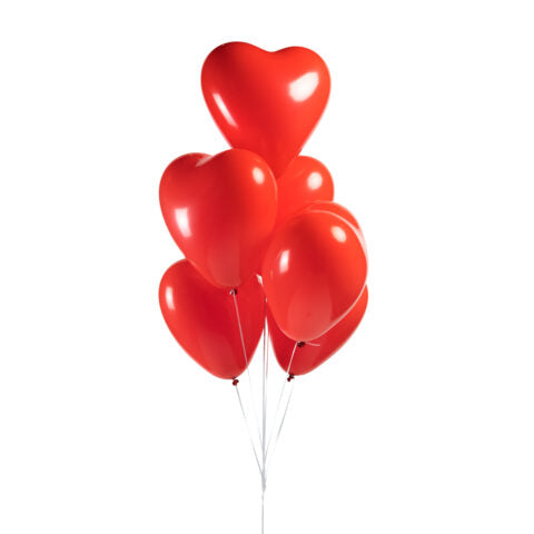 Rode Hartjes Ballonnen - 6 stuks - 30 cm