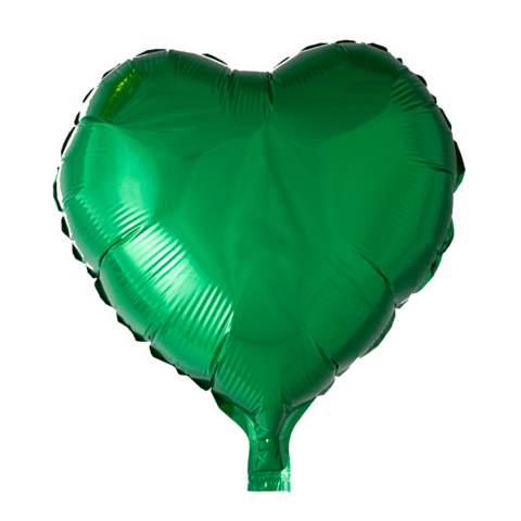 Helium Ballon Hart - Groen - 46 cm