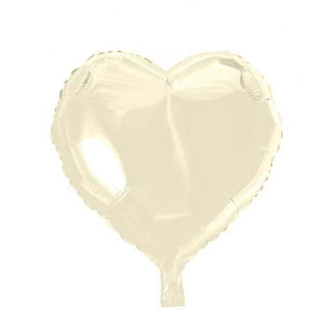 Helium Ballon Hart - Ivory - 46 cm