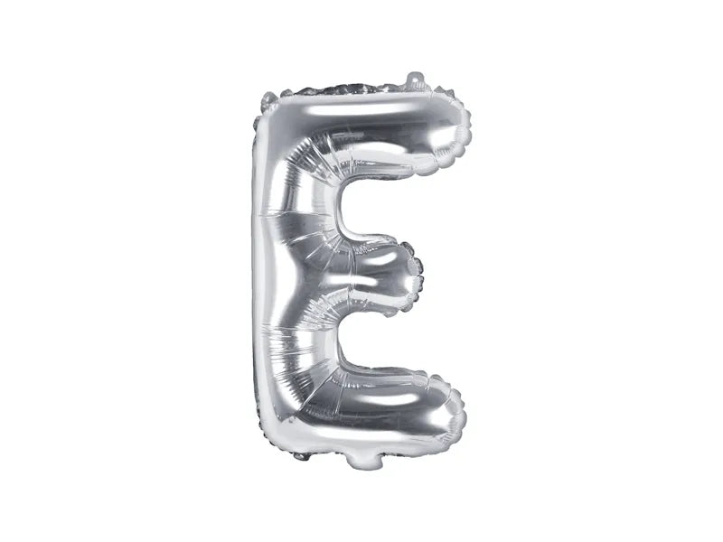 Letter Ballon E Zilver - 35 cm