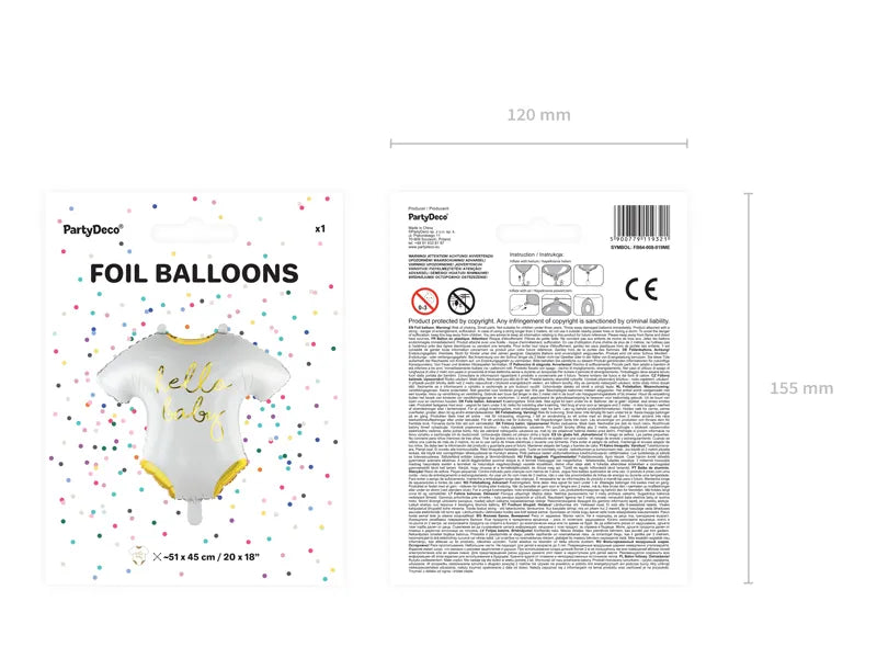Hello Baby Helium Ballon 51 cm
