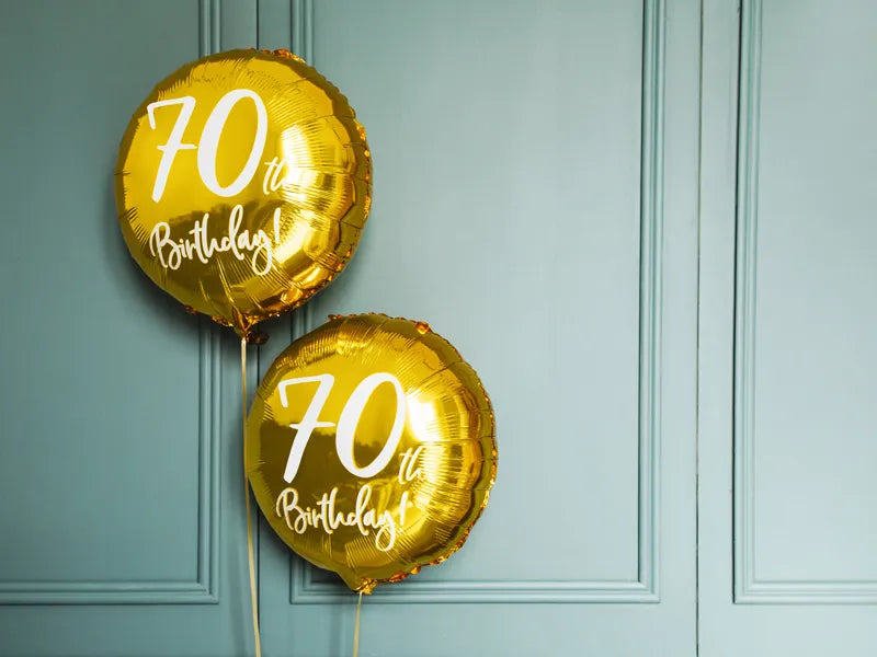 70th Birthday Helium Ballon Goud 45 cm