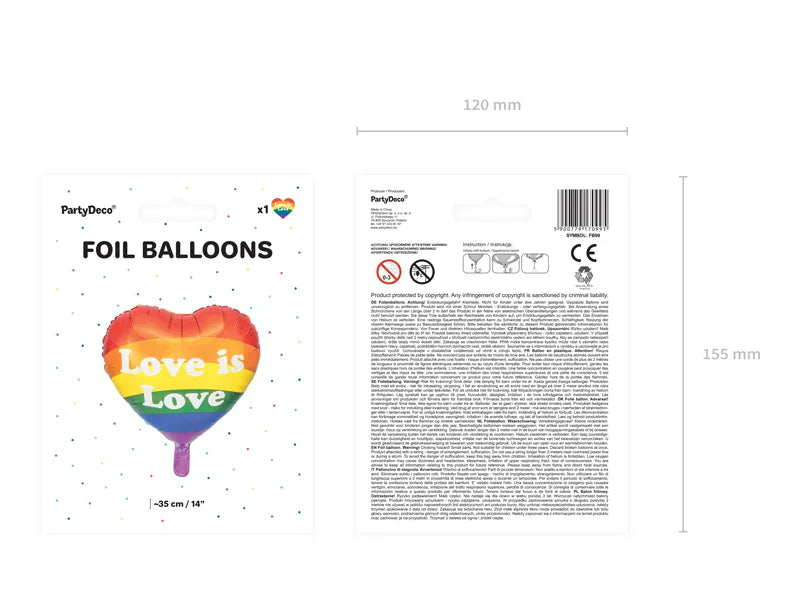 Love Is Love Helium Ballon 35 cm