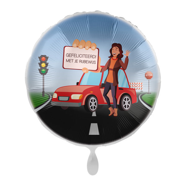 Rijbewijs Helium Ballon Vrouw - Gevuld Met Helium - 43 cm